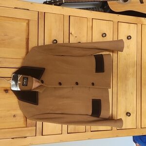 Vintage Wool & Velvet Blazer Camel Blazer